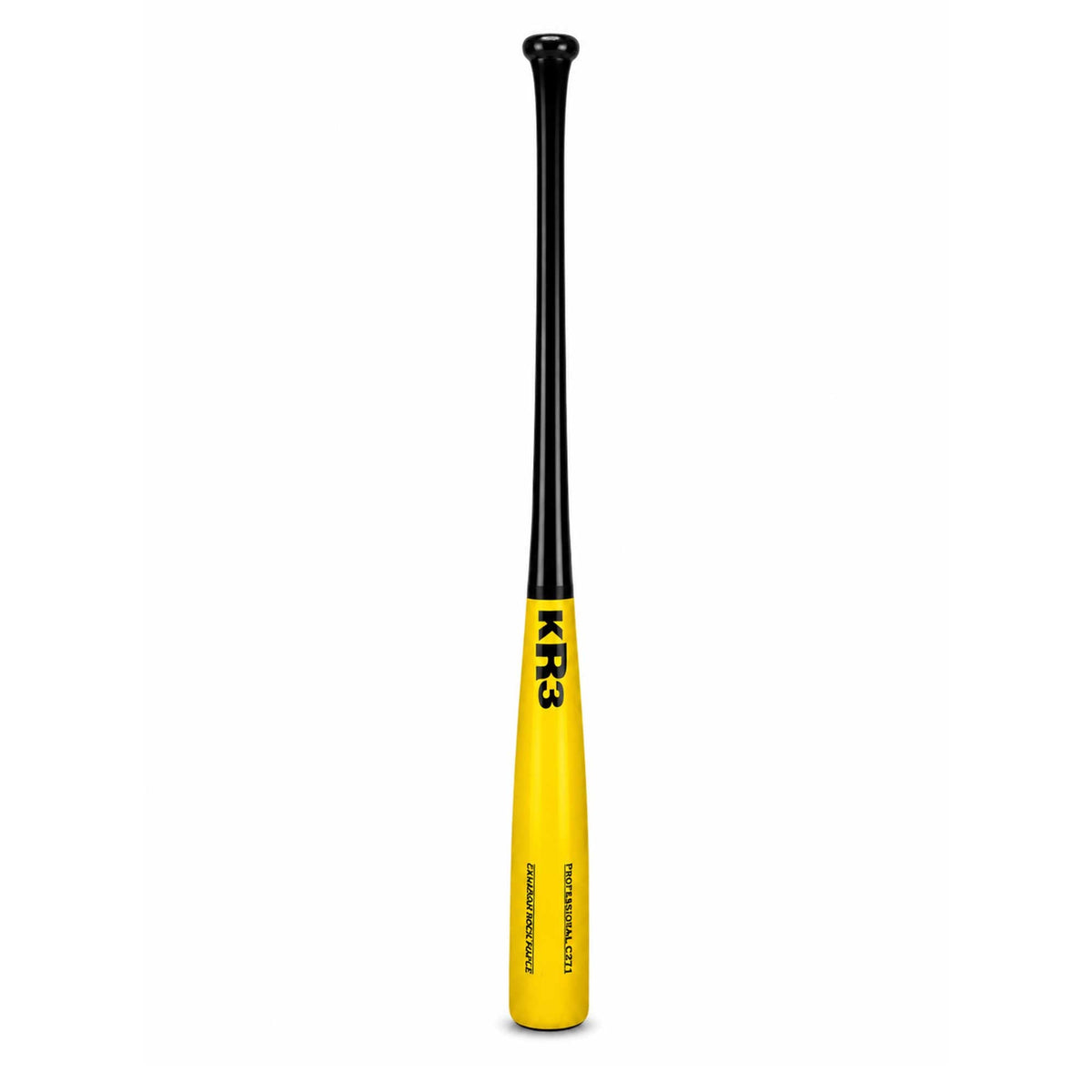 Bat Beisbol KR3 Canadian Rock Maple C271 Negro Amarillo