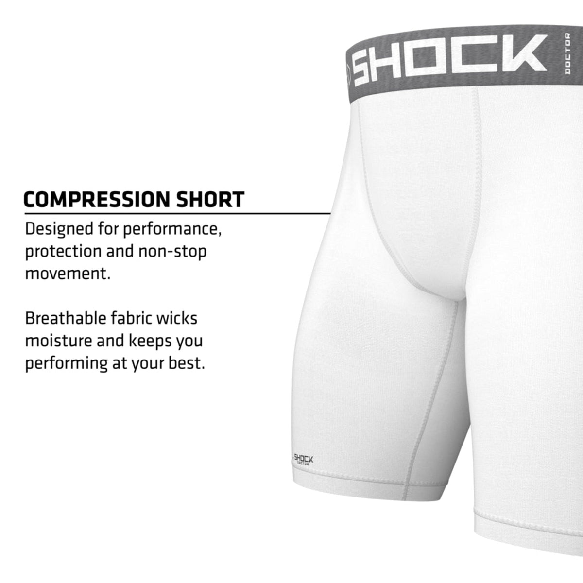Sliding Short Beisbol Softbol Shock Doctor Core Con Concha Bio-Flex 2.0 Adulto