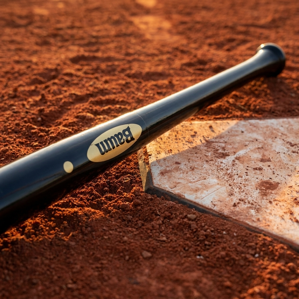 Bat Beisbol Baum Negro Dorado Grafito Mango Acampanado -3