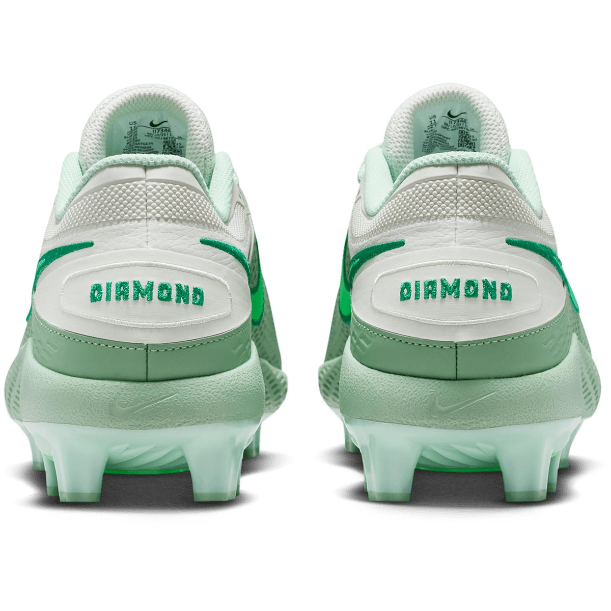 Spikes Beisbol Softbol Nike Diamond Gamer MCS Plastico Menta